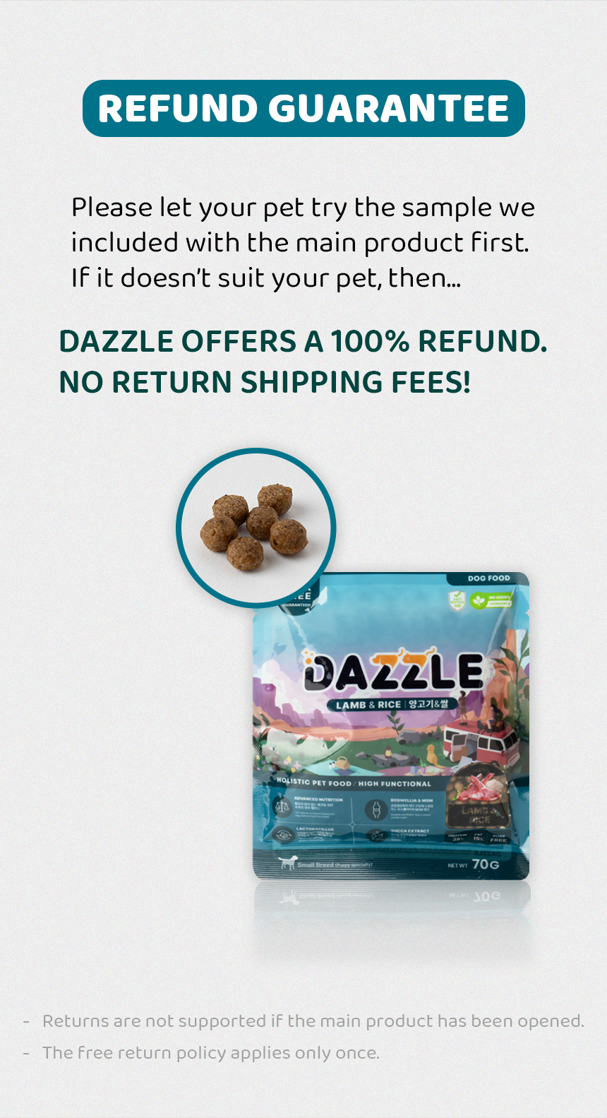 DAZZLE Small Breed Dog Food 100% Best Korean Quality