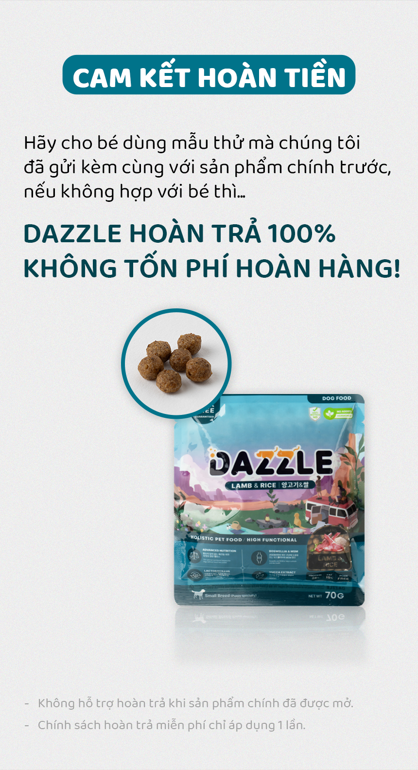 Hạt DAZZLE cho chó vị cừu