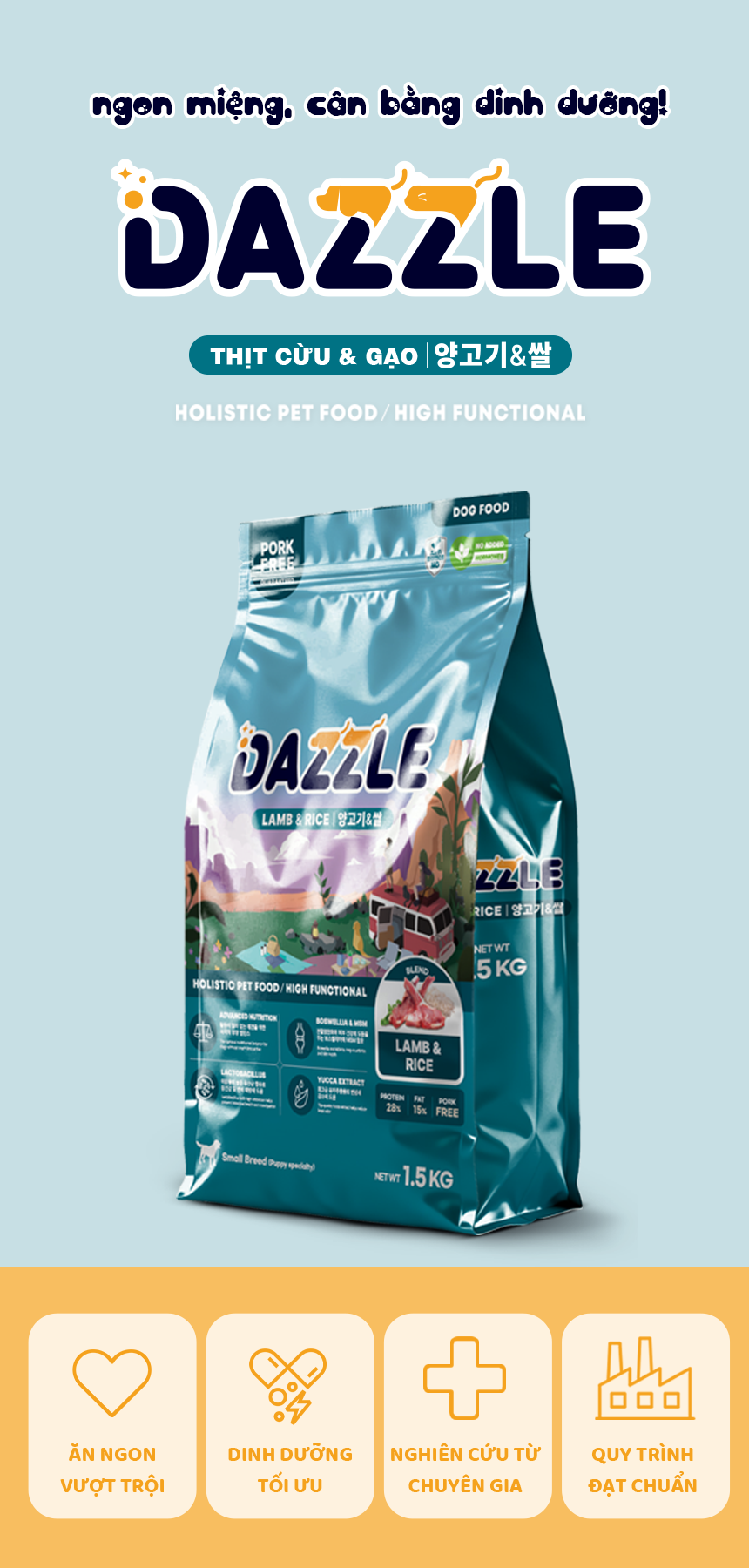 Hạt DAZZLE cho chó vị cừu