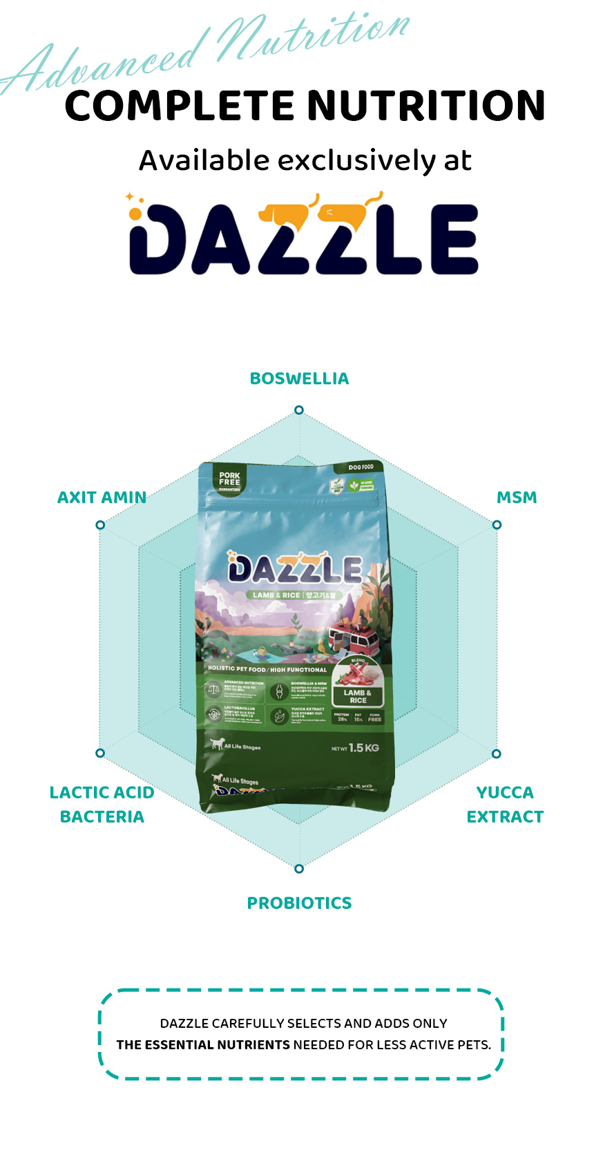 DAZZLE Lamb & Rice Dog Food - 100% Best Korean Quality