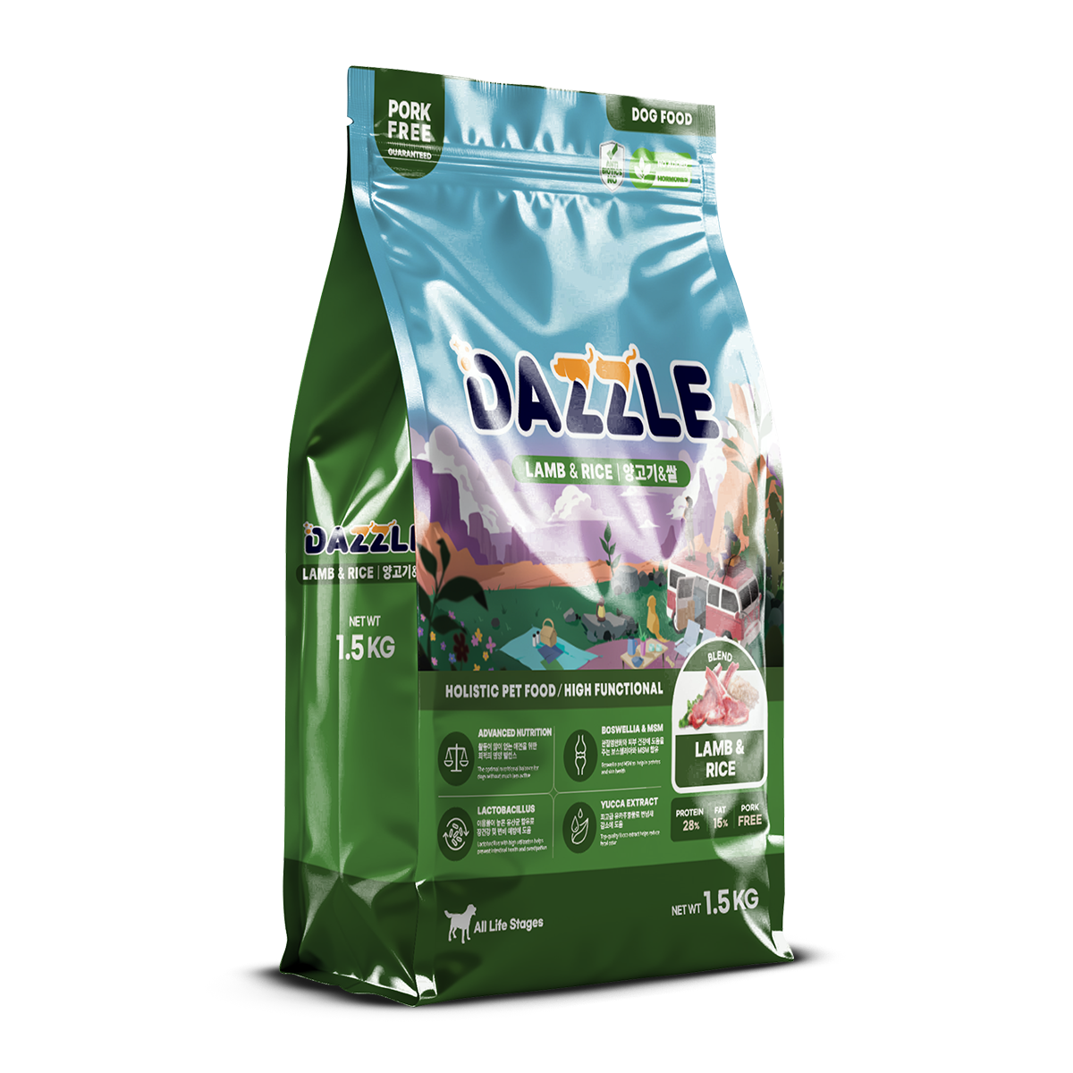 DAZZLE Lamb & Rice Dog Food - 100% Best Korean Quality